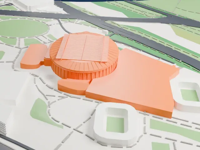 Rod Laver Arena model, North view