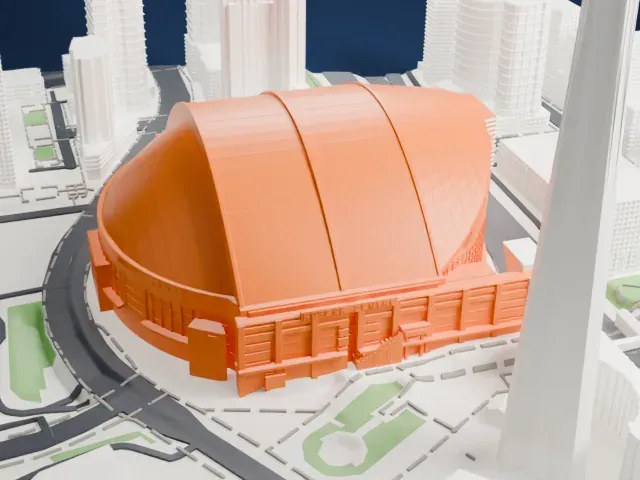 Rogers Centre model, East view