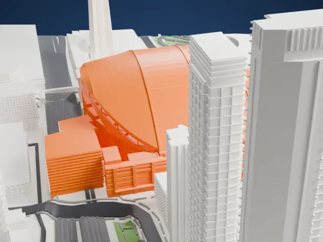 Rogers Centre model, West view