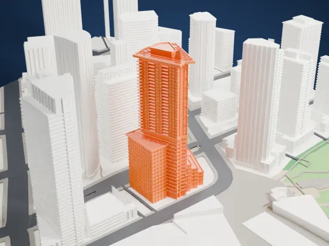 Rogers Tower model, East view