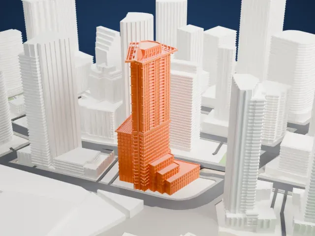 Rogers Tower model, North view