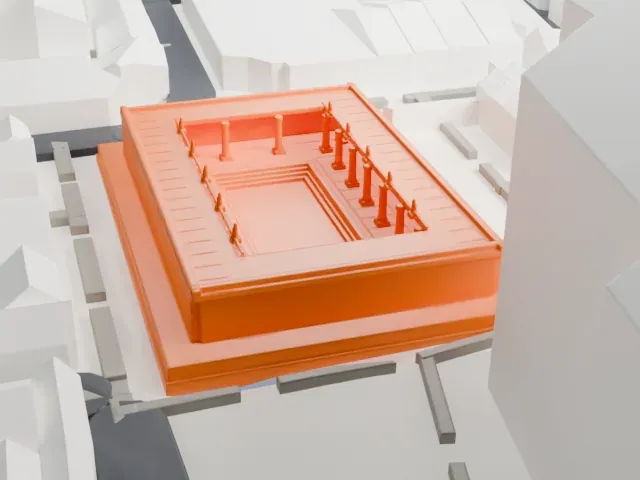Roman Baths Bath model, East view