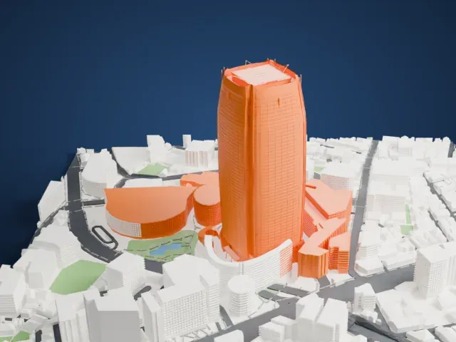 Roppongi Hills Mori Tower model, North view