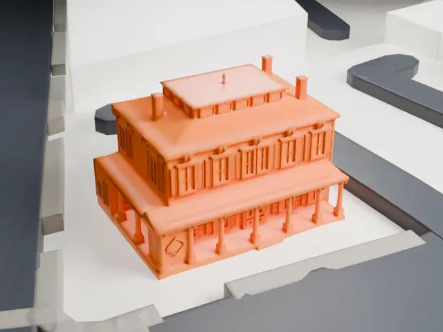 Roslyn House model, East view