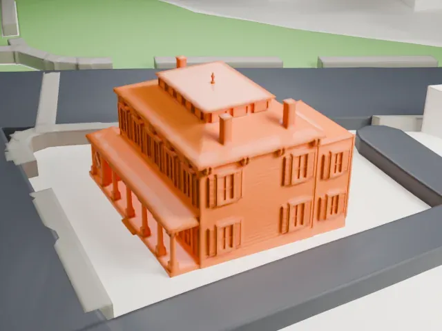 Roslyn House model, North view