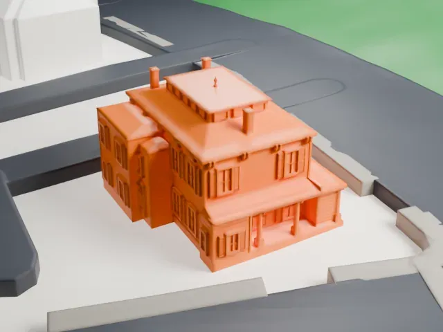 Roslyn House model, South view