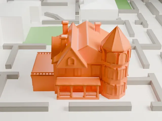 Rosson House model, North view