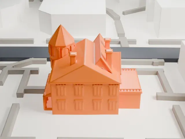 Rosson House model, South view