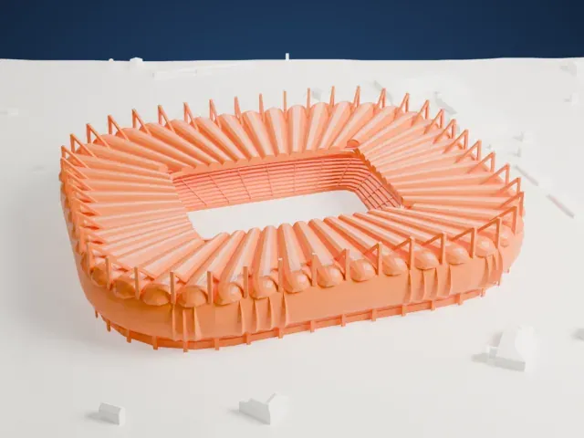 Rostov Arena model, East view