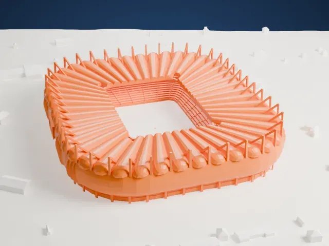 Rostov Arena model, South view