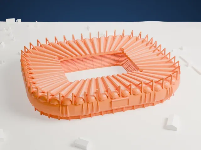 Rostov Arena model, West view