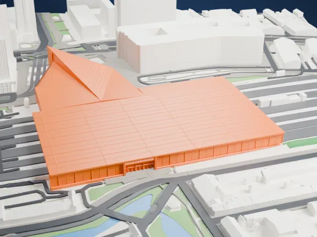 Rotterdam Centraal station model, North view