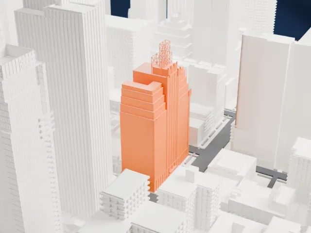 Row NYC Hotel model, North view