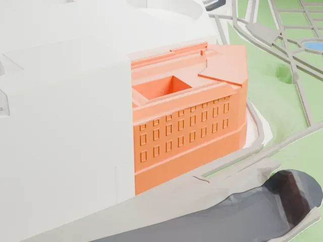 Royal Academy of Exact, Physical and Natural Sciences model, North view