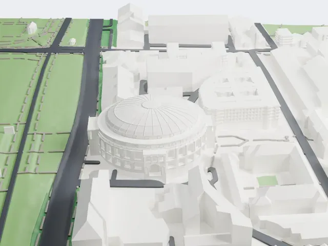Royal Albert Hall model, West view