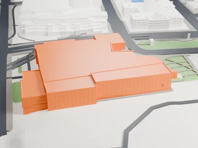 Royal Alberta Museum model, North view