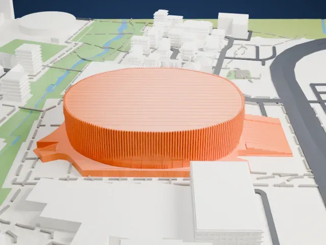 Royal Arena model, East view