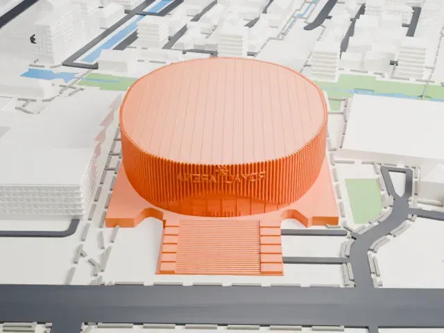 Royal Arena model, North view