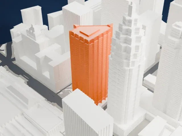 Royal Bank Plaza model, East view