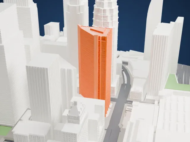 Royal Bank Plaza model, West view