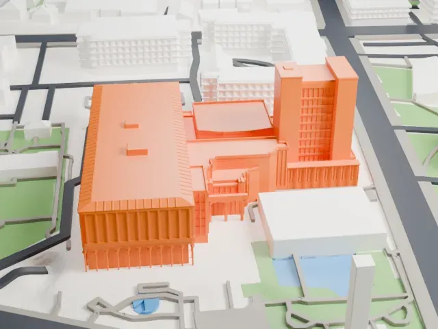Royal British Columbia Museum model, North view