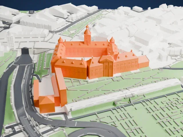 Royal Castle Warsaw model, East view