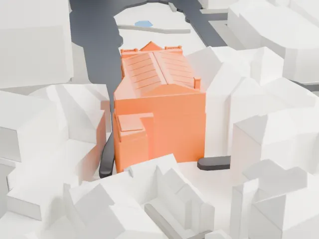 Royal Court Theatre model, East view
