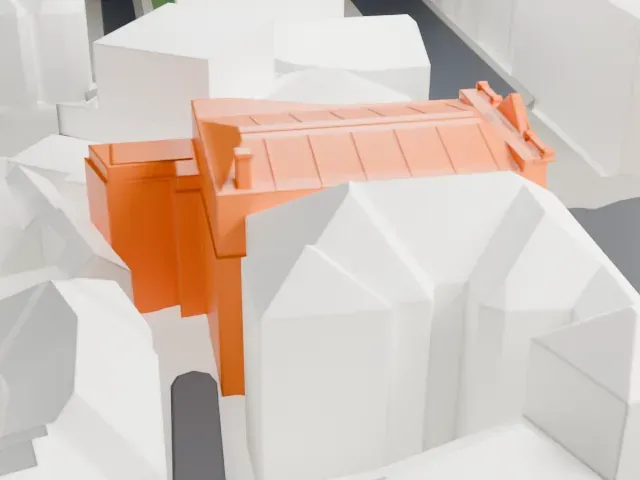 Royal Court Theatre model, North view