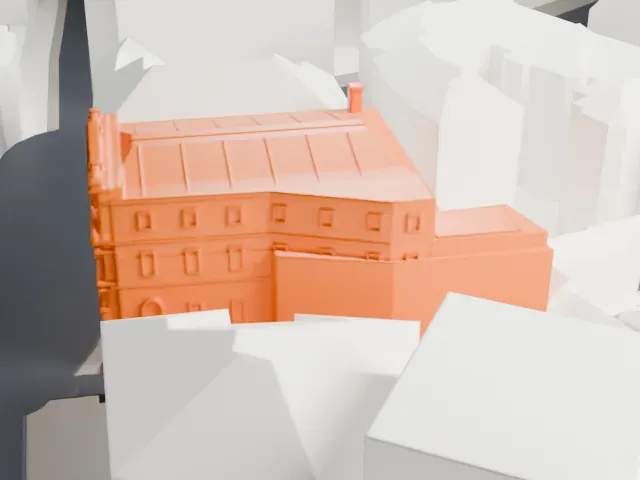 Royal Court Theatre model, South view