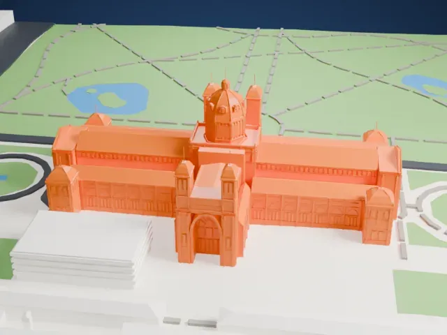 Royal Exhibition Building model, North view