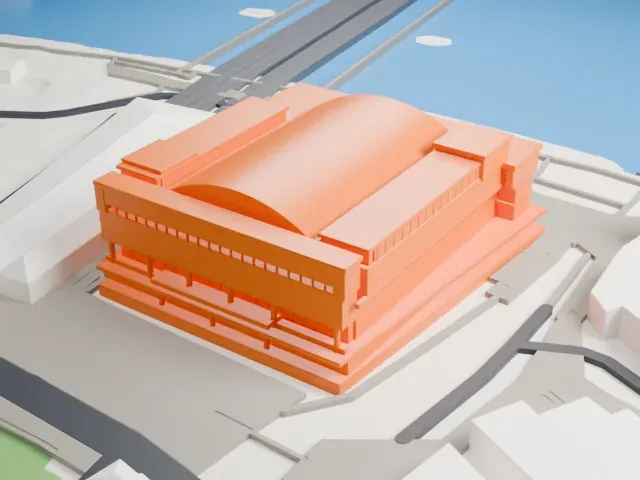 Royal Festival Hall model, East view