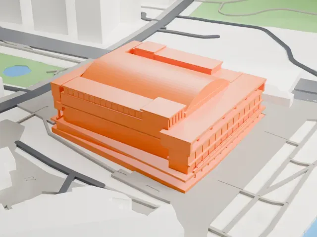 Royal Festival Hall model, North view