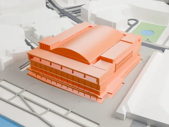 Royal Festival Hall model, West view
