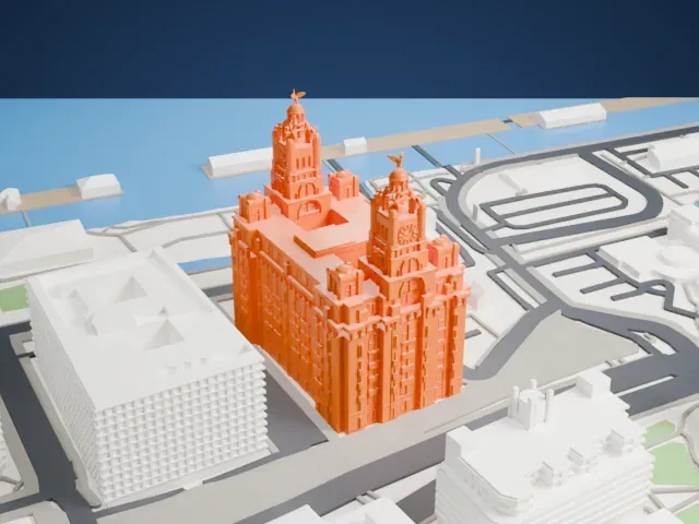Royal Liver Building model, East view
