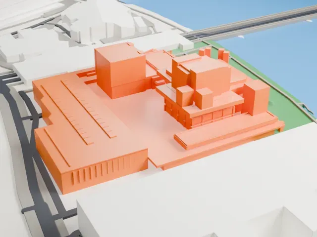 Royal National Theatre model, East view