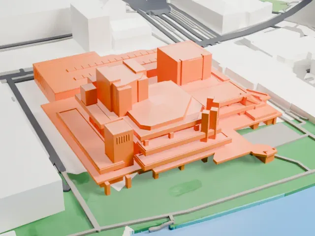 Royal National Theatre model, North view