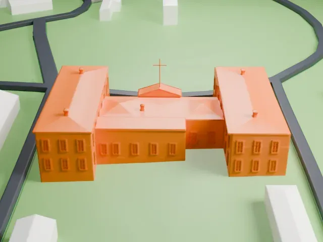 Royal Observatory, Cape of Good Hope model, North view