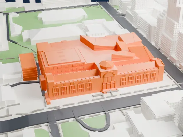 Royal Ontario Museum model, East view