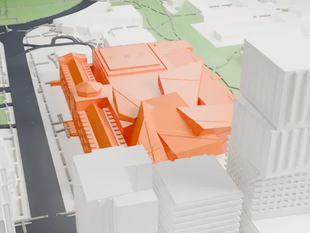 Royal Ontario Museum model, North view