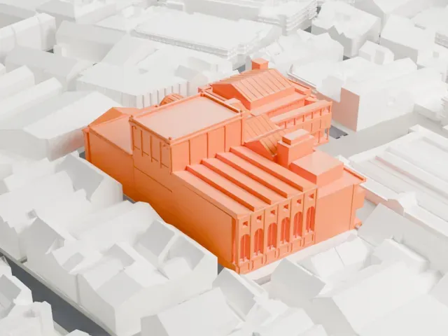 Royal Opera House model, West view