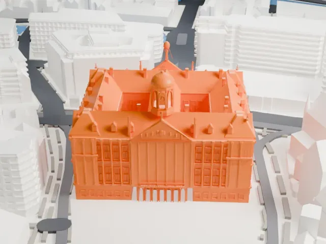 Royal Palace of Amsterdam model, East view