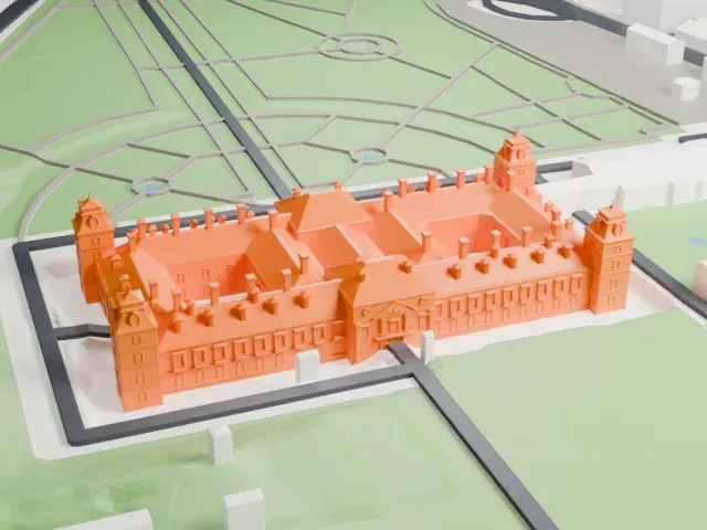 Royal Palace of El Pardo model, North view