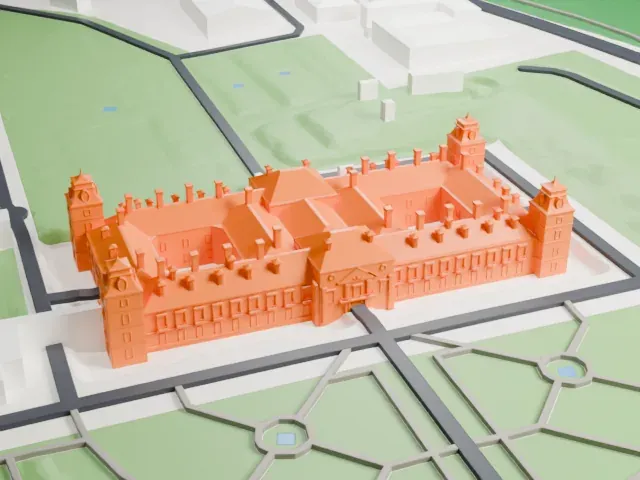 Royal Palace of El Pardo model, South view