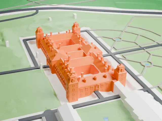 Royal Palace of El Pardo model, West view