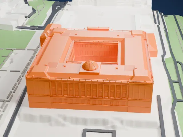 Royal Palace of Madrid model, North view