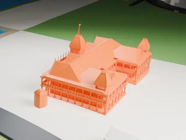 Royal Palace, Tonga model, West view
