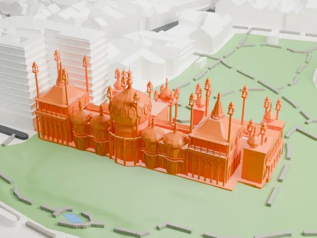 Royal Pavilion model, East view