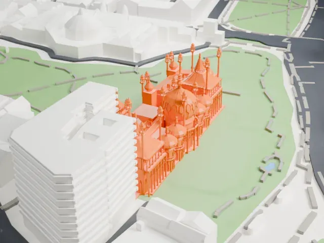 Royal Pavilion model, South view