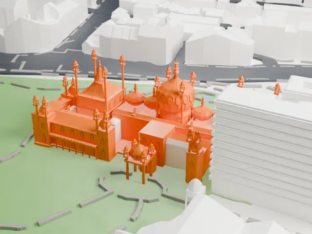 Royal Pavilion model, West view