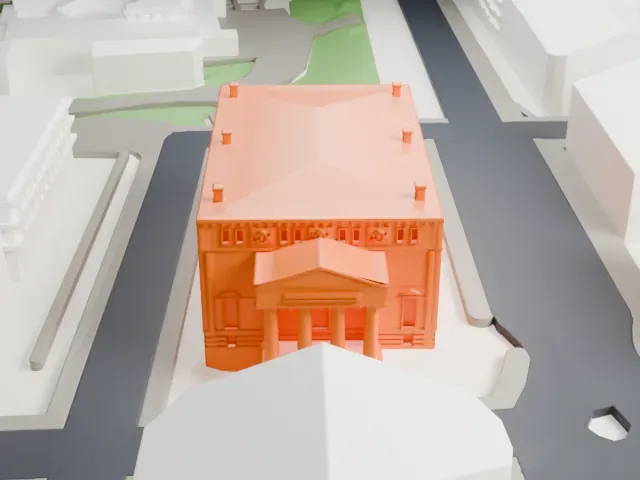 Royal Spanish Academy model, East view
